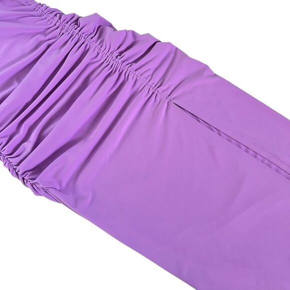 Susana Monaco Ruched Slit Maxi Dress in Violet‎ - Picture 6 of 12
